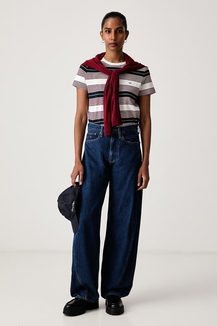 Tommy Jeans Barrel traperice za žene DW0DW23205 mornarsko plava AW26
