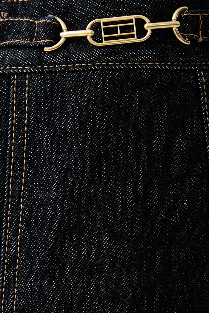 Jeansy wide leg damskie Tommy Hilfiger WW0WW51408 granatowy