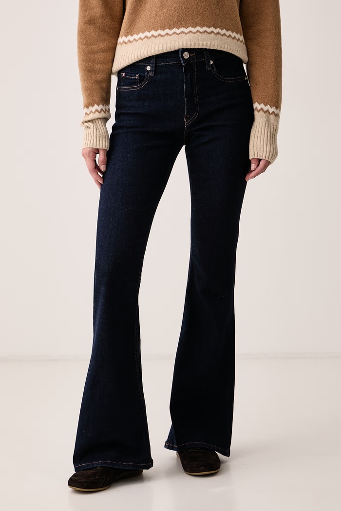 Tommy Hilfiger Flare traperice za žene mornarsko plava WW0WW52185