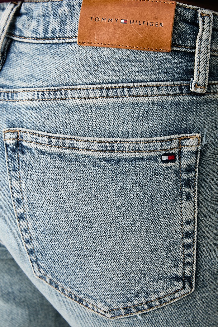 Blugi slim fit pentru femei Tommy Hilfiger WW0WW52184 albastru