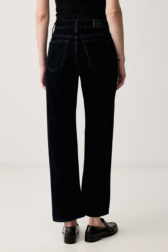 Odzież Tommy Hilfiger Jeansy straight damskie WW0WW51410 granatowy