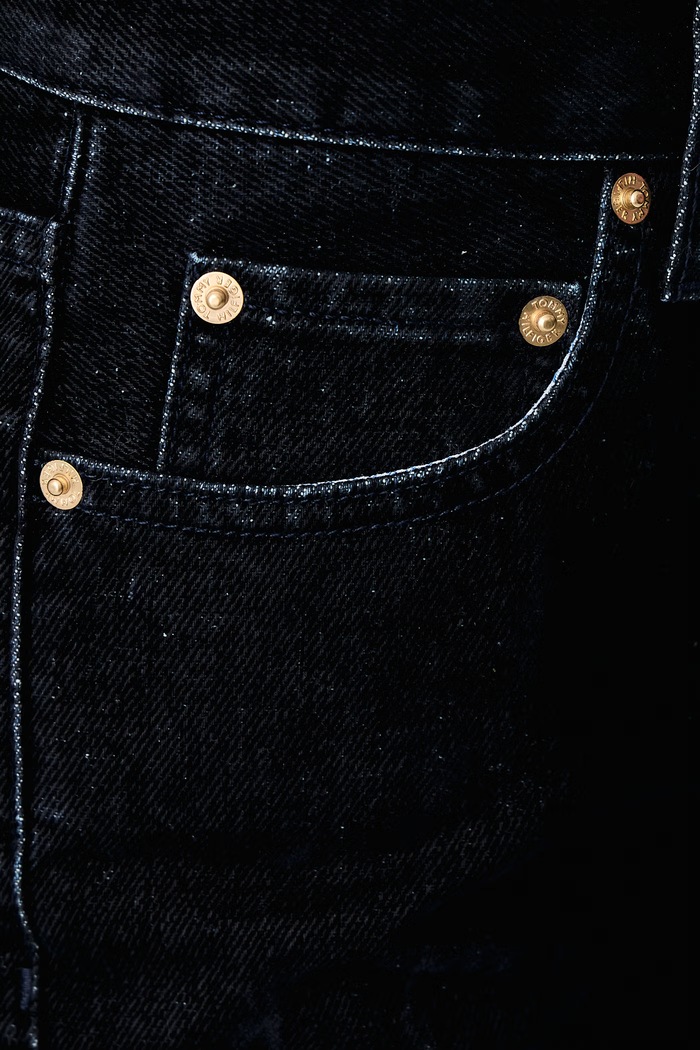 Jeansy straight damskie Tommy Hilfiger WW0WW51410 granatowy