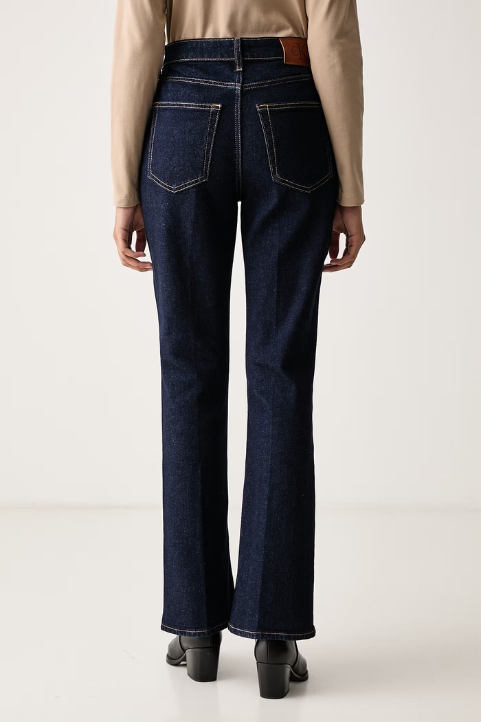 Ρούχα Calvin Klein Jeans Bootcut Γυναικεία LV047H765G σκούρο μπλε