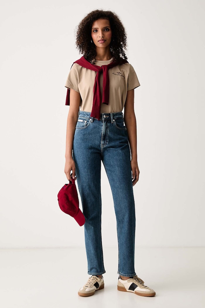 Calvin Klein Jeans Mom fit γυναικεία LV047H746G μπλε AW26