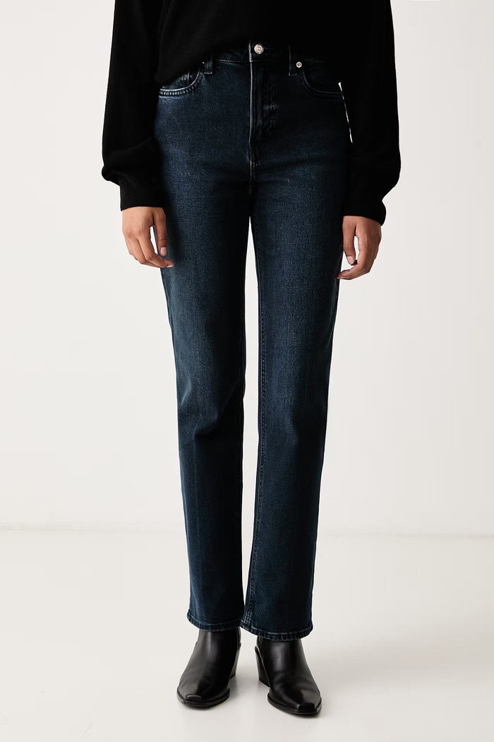 Calvin Klein Jeans Ravne kavbojke ženske mornarsko modra LV047H739G