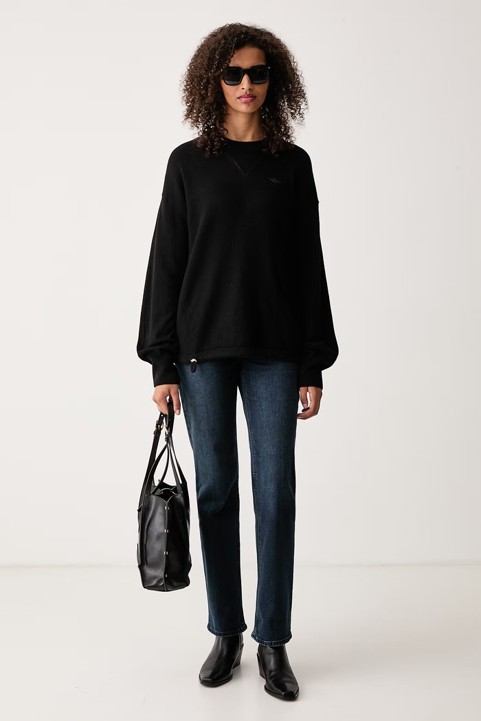 Calvin Klein Jeans Ravne kavbojke ženske LV047H739G mornarsko modra AW26