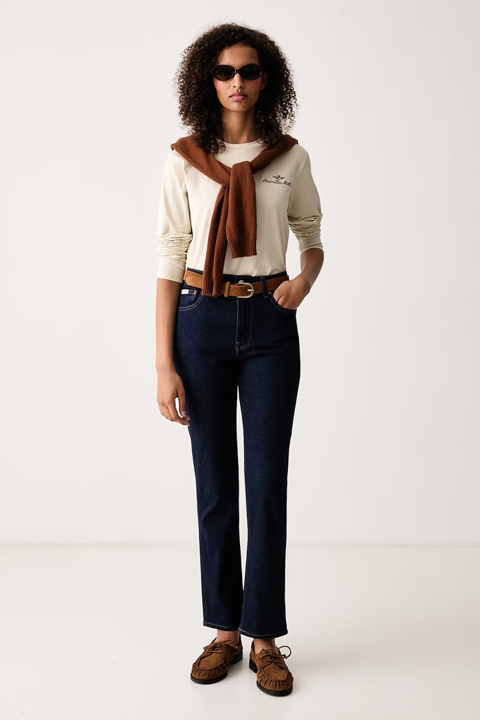 Calvin Klein Jeans Slim kavbojke ženske LV047H735G mornarsko modra AW26