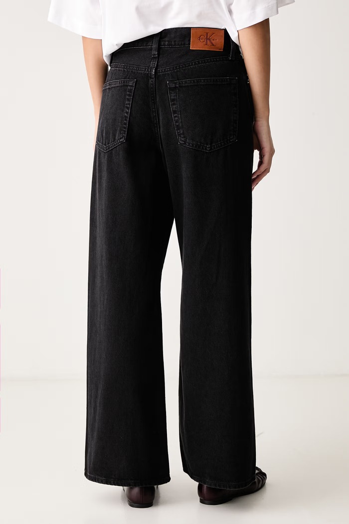 Odjeća Calvin Klein Jeans Wide leg traperice za žene LV047H706G crna