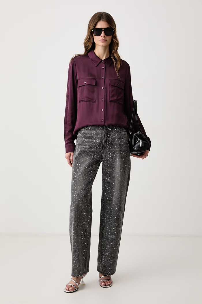 Armani Exchange Kavbojke relaxed kroja ženske XW000100.AF25772 siva AW26