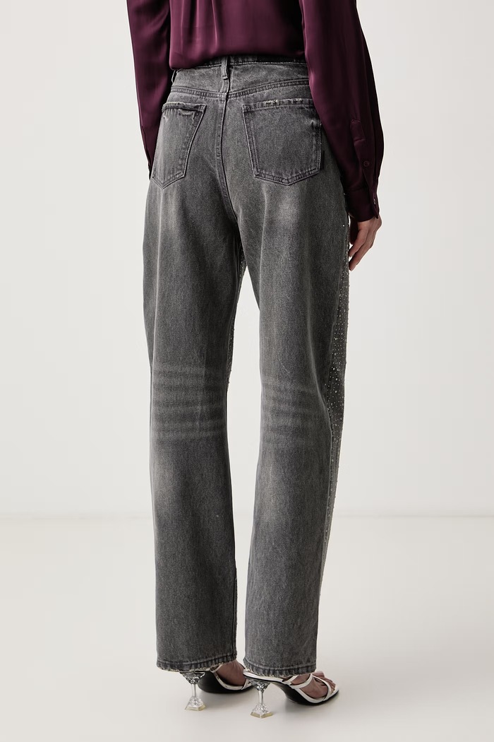 Oblačila Armani Exchange Kavbojke relaxed kroja ženske XW000100.AF25772 siva