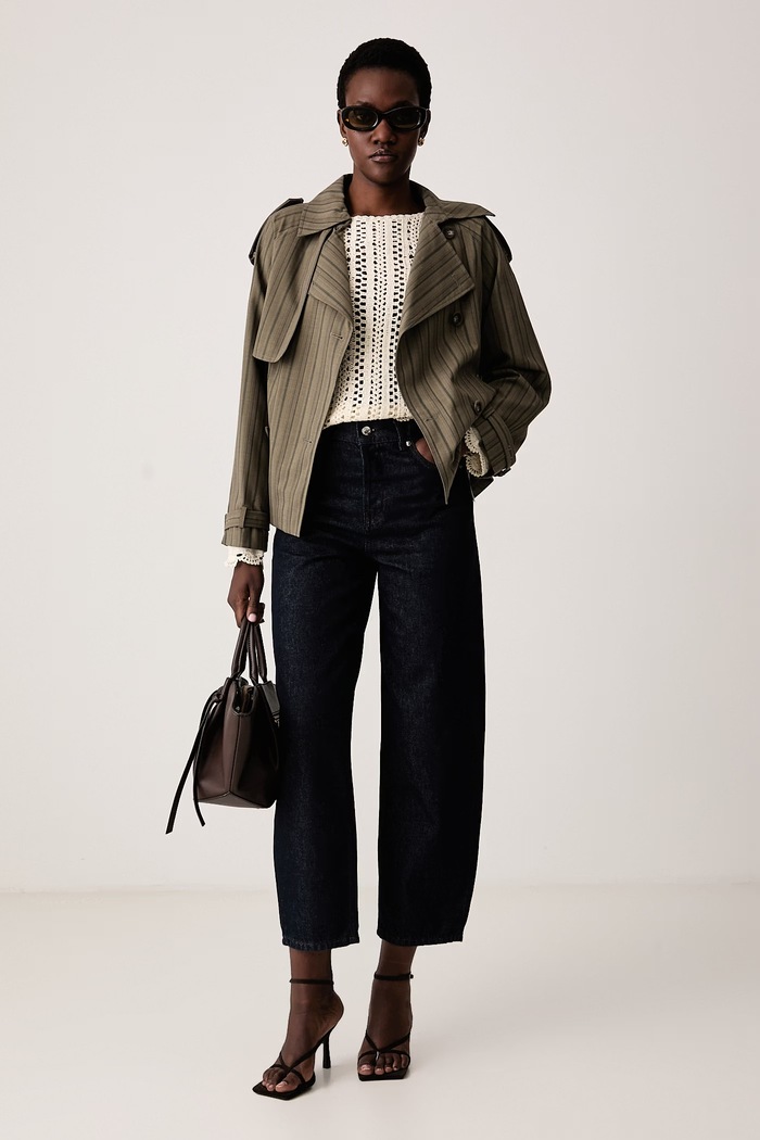 Sisley Jeansy barrel damskie 49ZNLE05F granatowy AW26