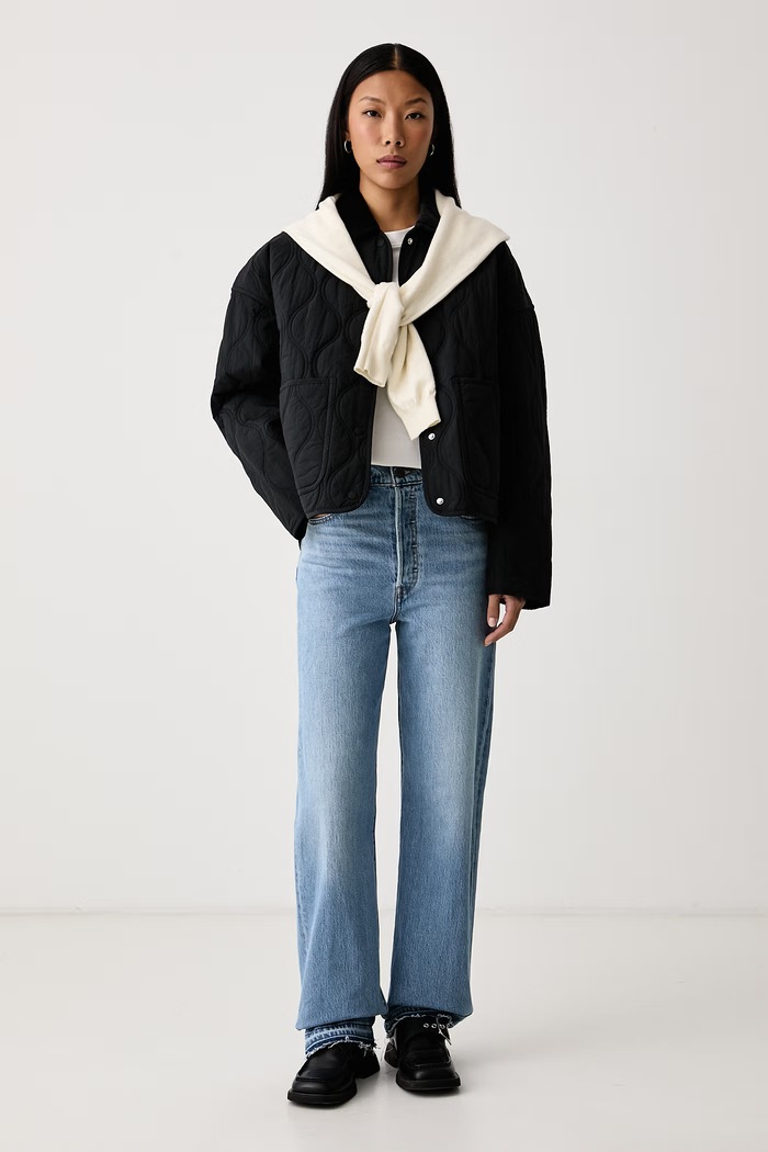 Levi's Дънки straight дамски RIBCAGE FULL LENGTH RECRAFTED 0083V син AW26