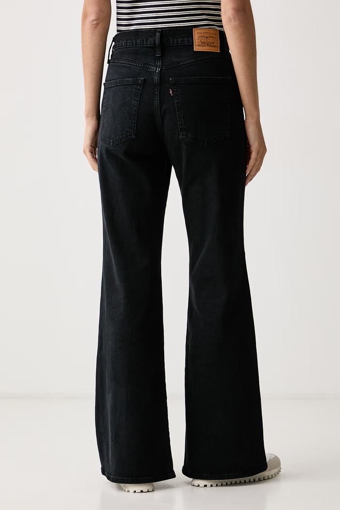 Ρούχα Levi's Τζιν flare γυναικεία RIBCAGE FLARE H226 0083R.0000 μαύρο