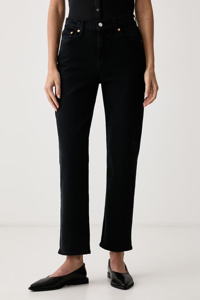Levi's Slim fit traperice za žene RIBCAGE SLIM crna 0081W.0000