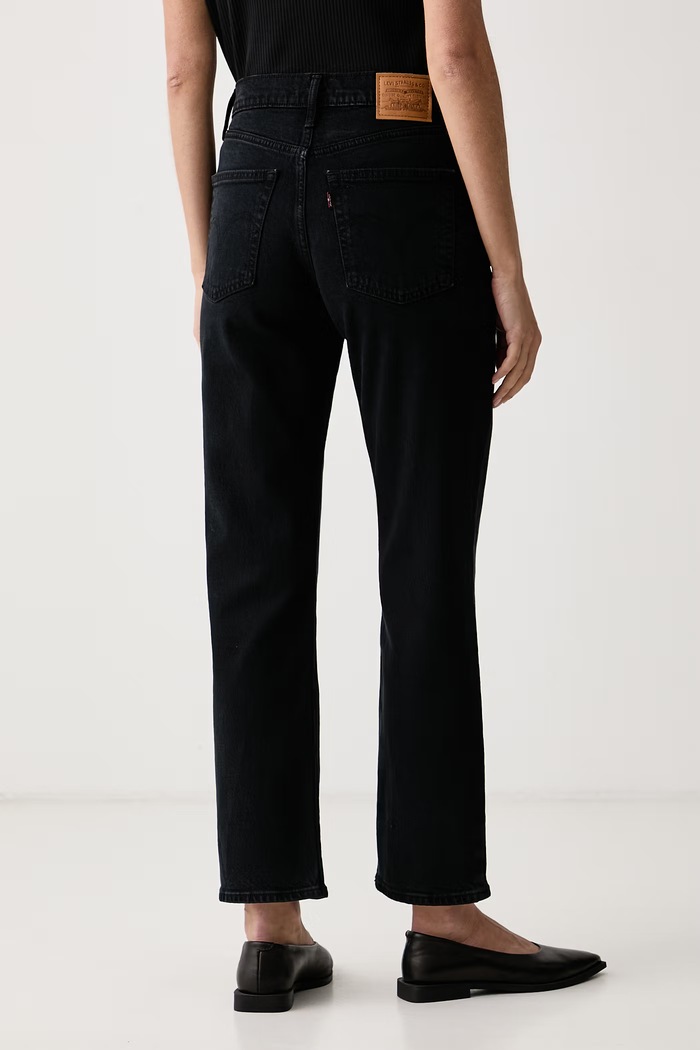 Odjeća Levi's Slim fit traperice za žene RIBCAGE SLIM 0081W.0000 crna