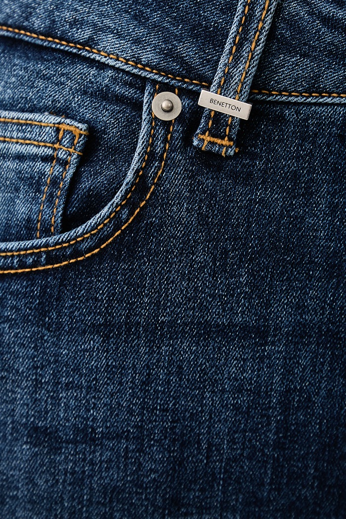 Jeansy flare damskie United Colors of Benetton 48CMDE035 niebieski