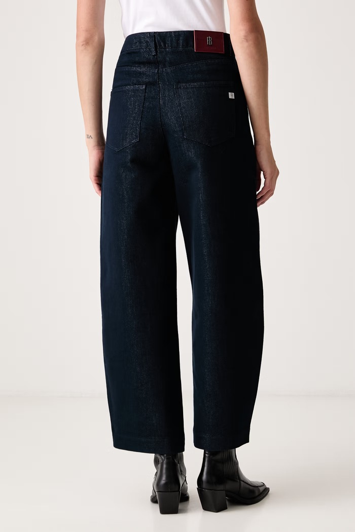 Odzież Fracomina Jeansy relaxed fit damskie FR26WVD006D419Q7 granatowy