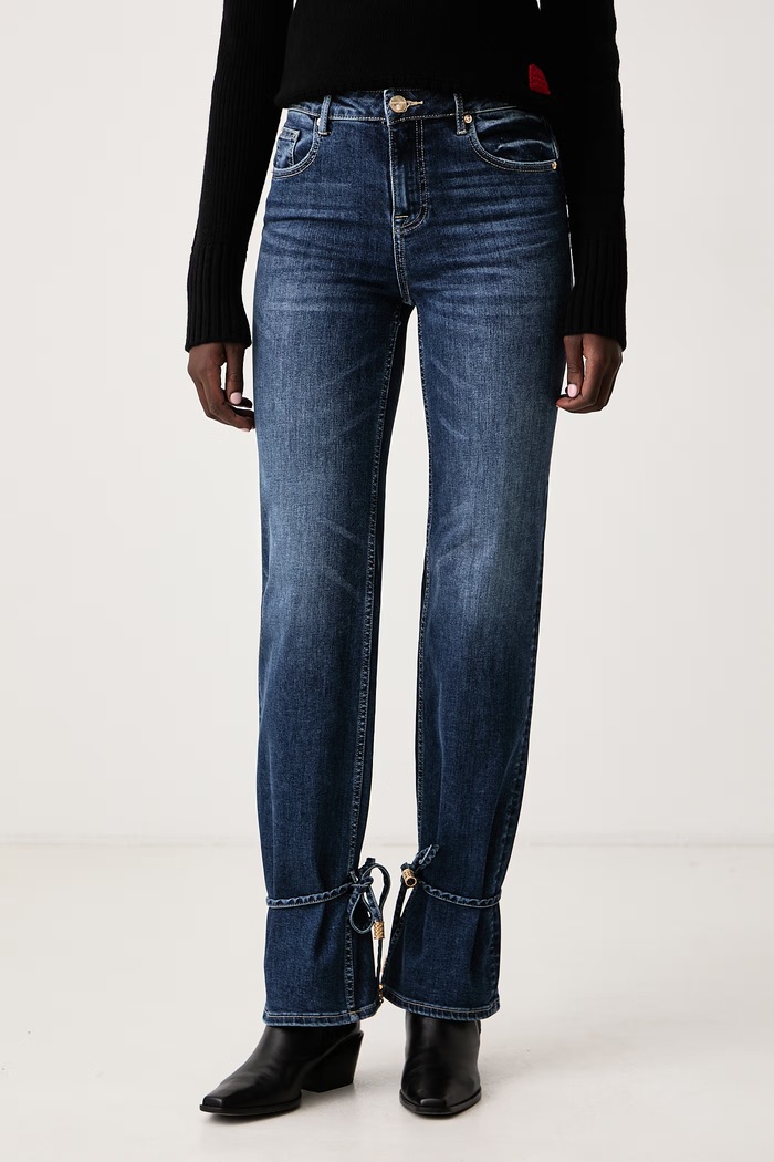 Fracomina Jeansy straight damskie granatowy FR26WV8050D46002