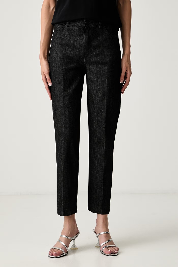 Fracomina jeansy regular damskie czarny FR26WV2022D46001