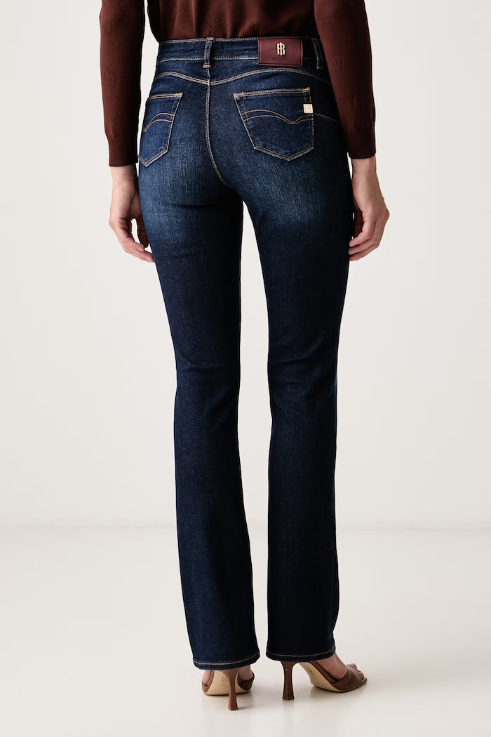 Odzież Fracomina Jeansy bootcut damskie FP26WV8020D46001 granatowy
