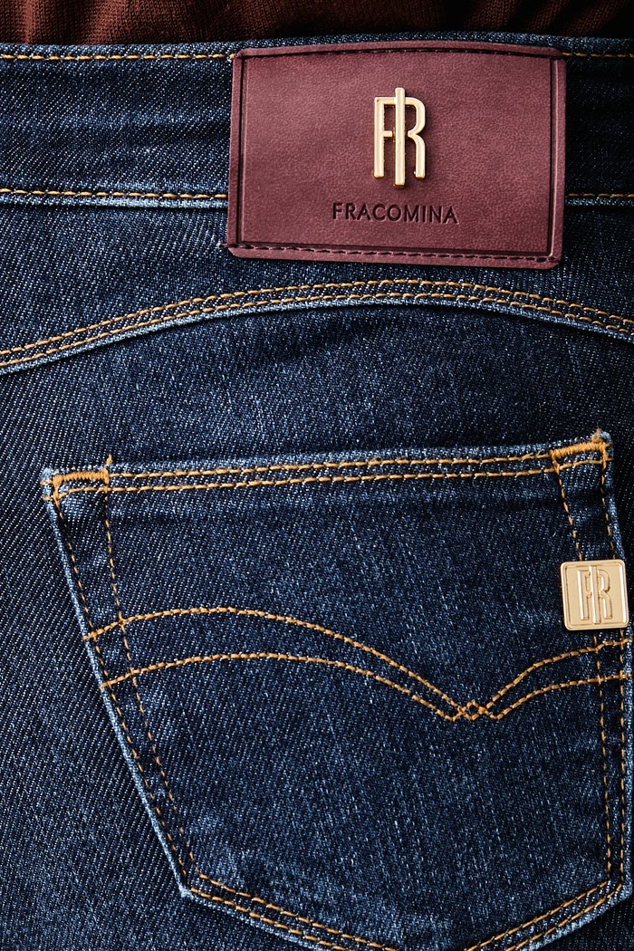Jeansy bootcut damskie Fracomina FP26WV8020D46001 granatowy