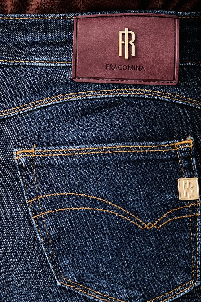 Jeansy bootcut damskie Fracomina FP26WV8020D46001 granatowy