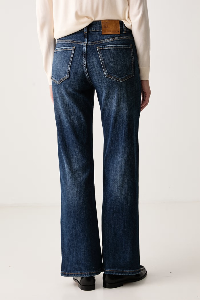 Odzież United Colors of Benetton Jeansy straight damskie 48CMDF0CE niebieski