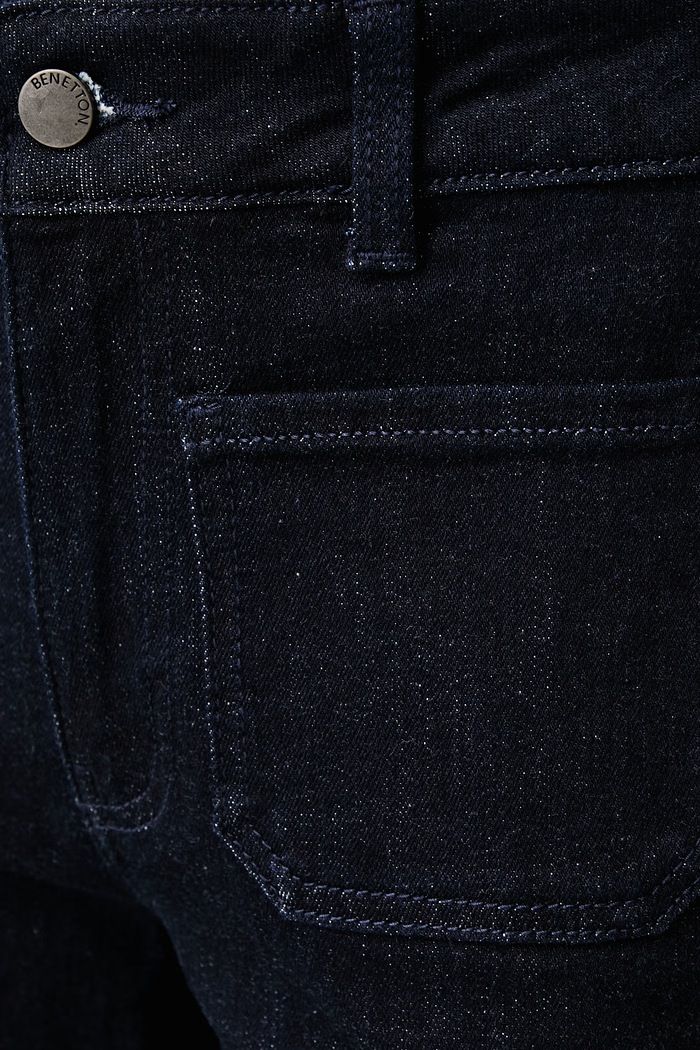 Jeansy straight damskie United Colors of Benetton 48CMDF0CE granatowy