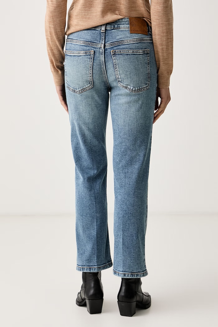 Odzież United Colors of Benetton Jeansy regular damskie 4X8RDF0CJ niebieski