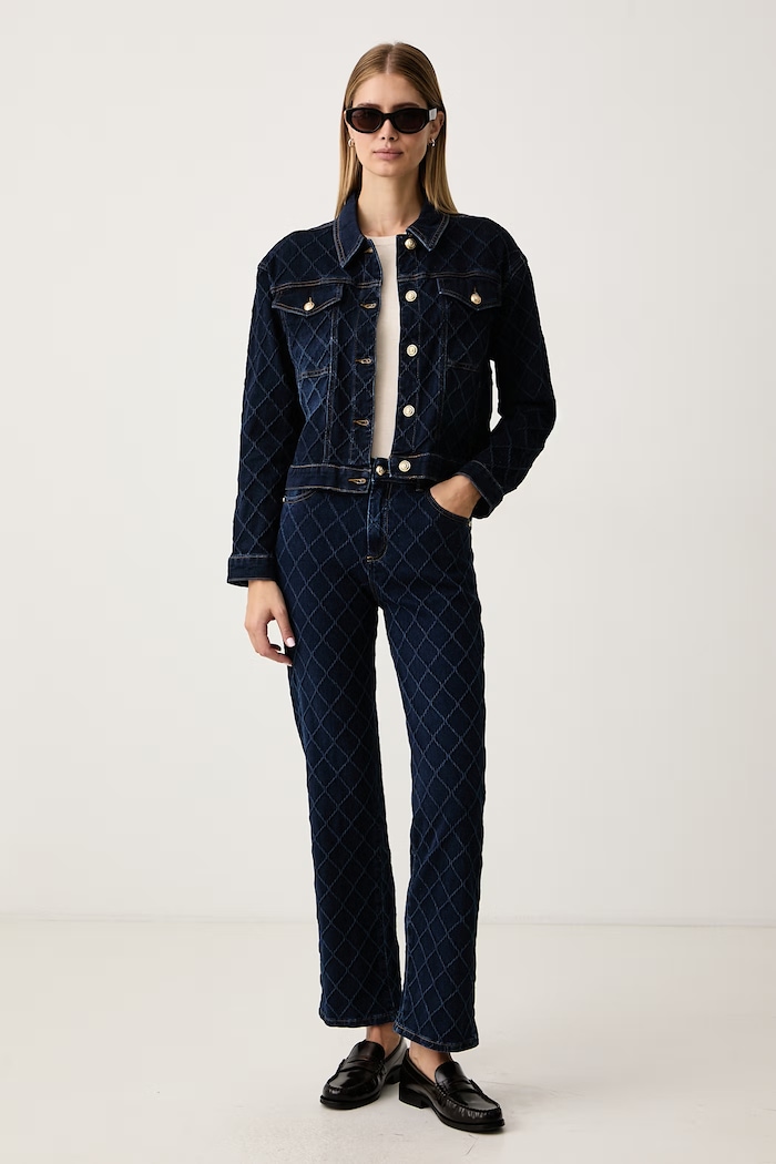 Gaudi Jeansy straight damskie 621BD26017 niebieski AW26
