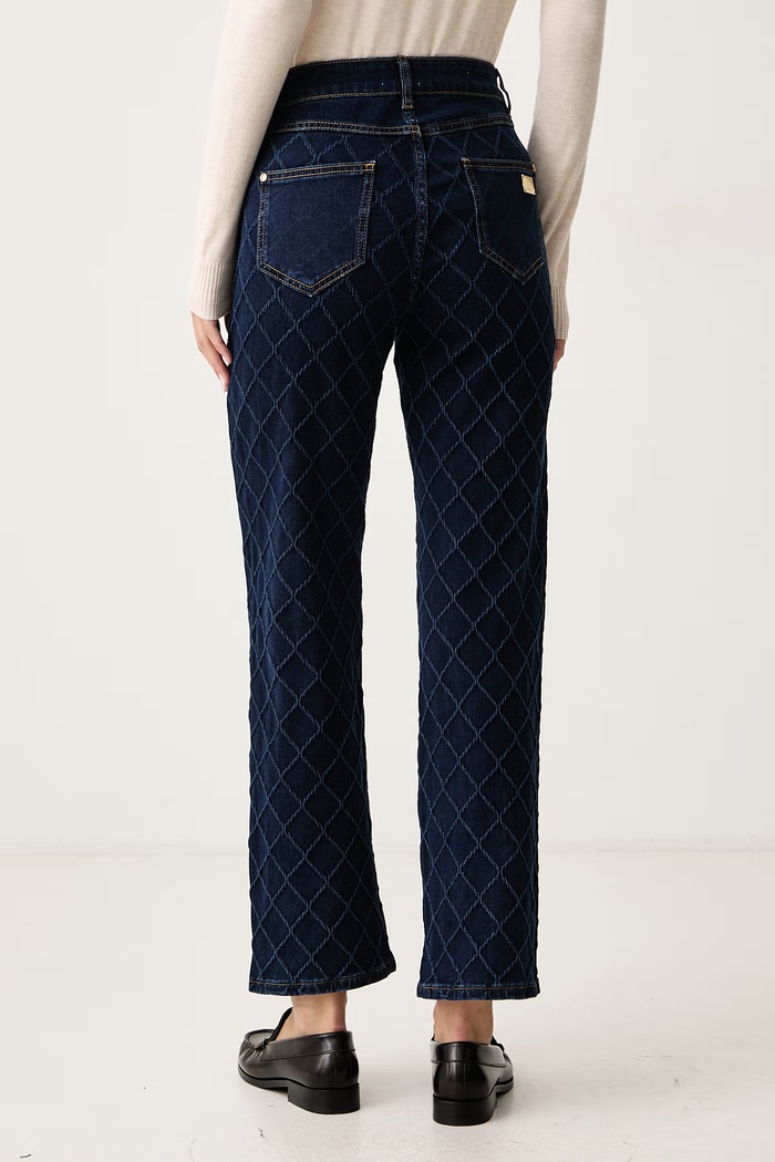 Odzież Gaudi Jeansy straight damskie 621BD26017 niebieski