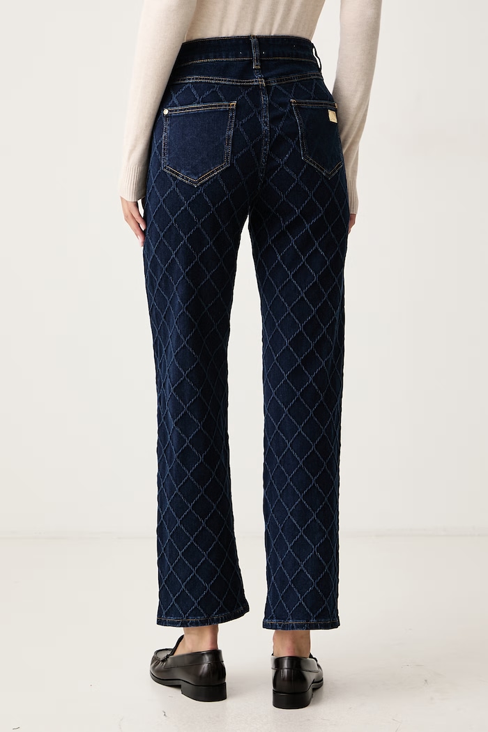 Odzież Gaudi Jeansy straight damskie 621BD26017 niebieski
