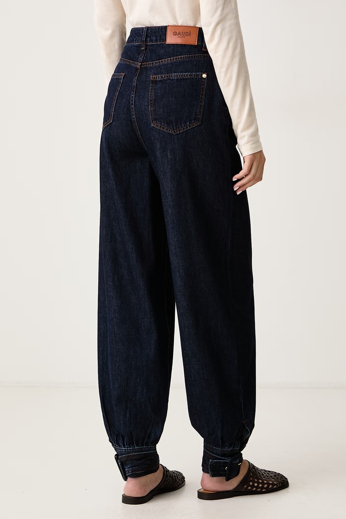 Odzież Gaudi Jeansy jogger damskie 621BD26008 granatowy