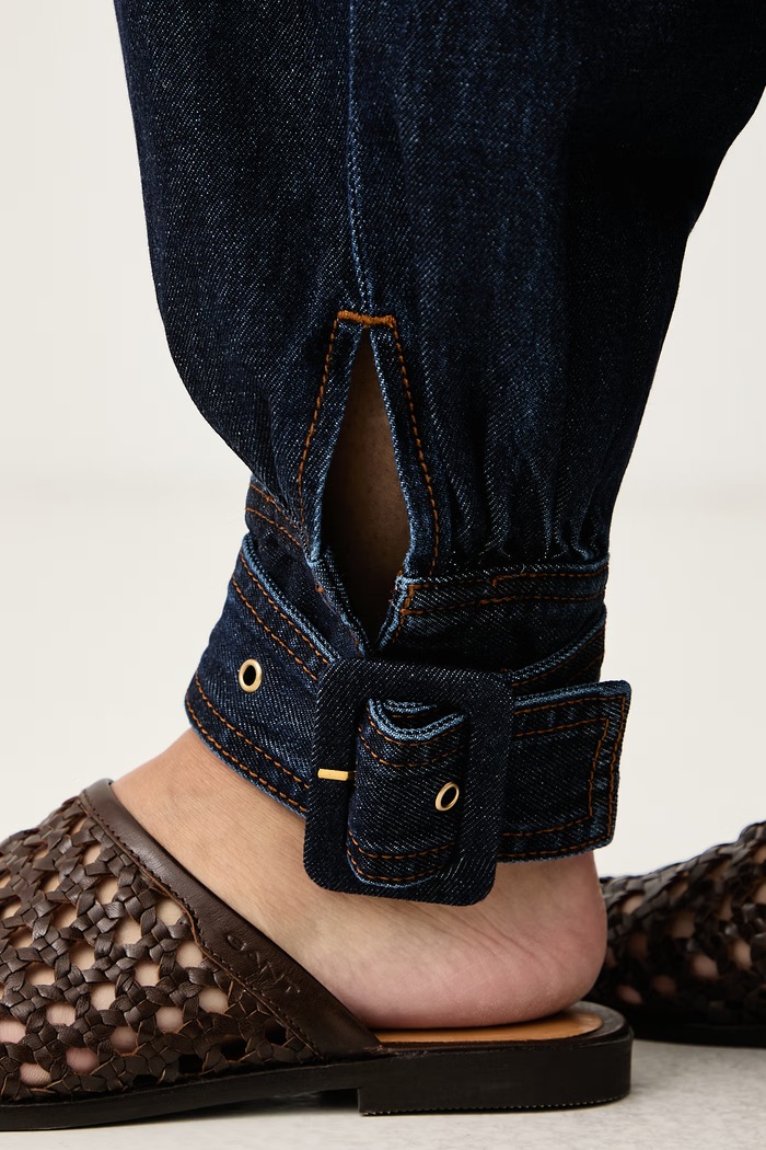 Jeansy jogger damskie Gaudi 621BD26008 granatowy