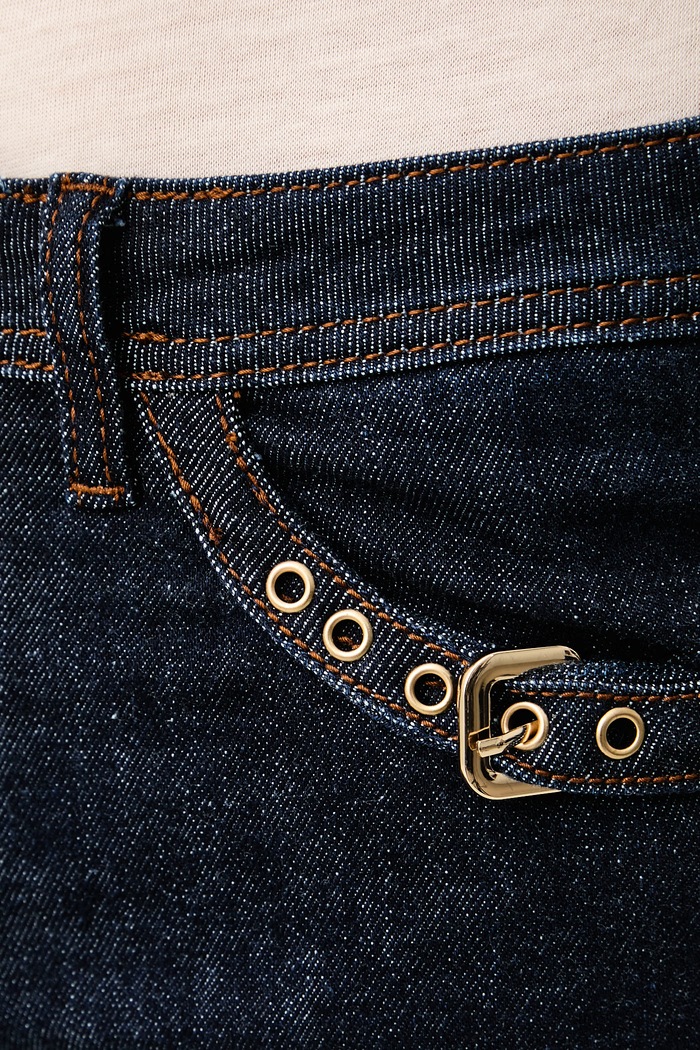 Jeansy bootcut damskie Gaudi 621BD26007 granatowy