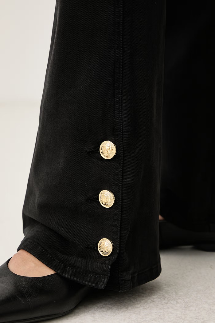 Jeansy flare damskie Gaudi 621BD25011 czarny