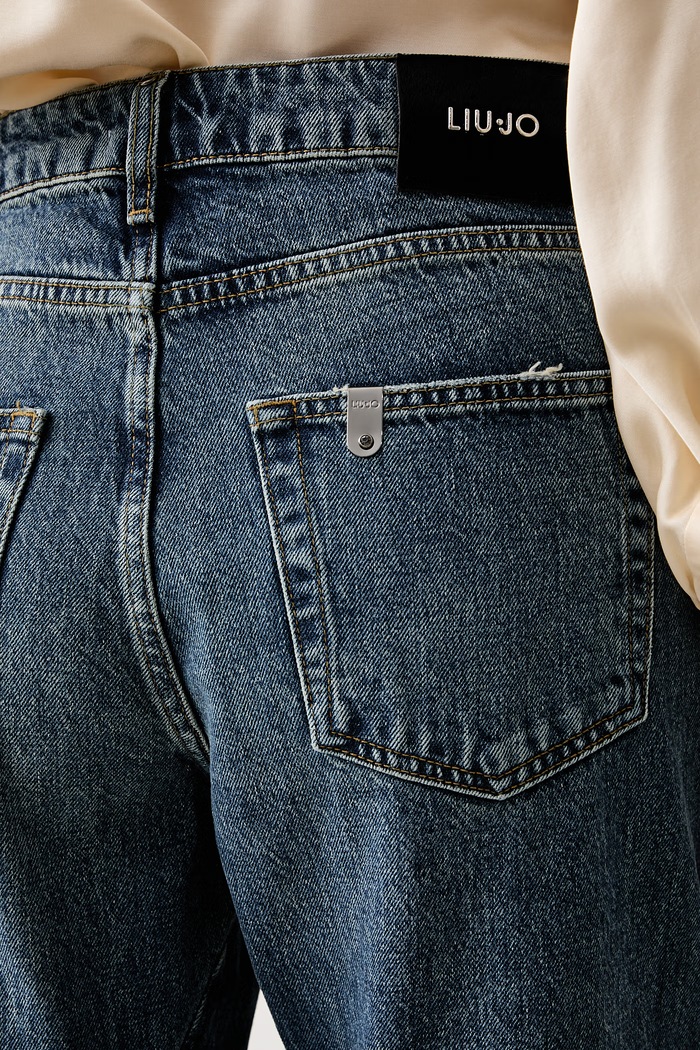 Jeansy straight damskie Liu Jo UF6233.D4854 niebieski
