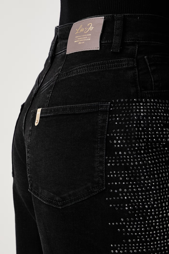 Liu Jo jeansy relaxed fit damskie czarny UF6230.T778A