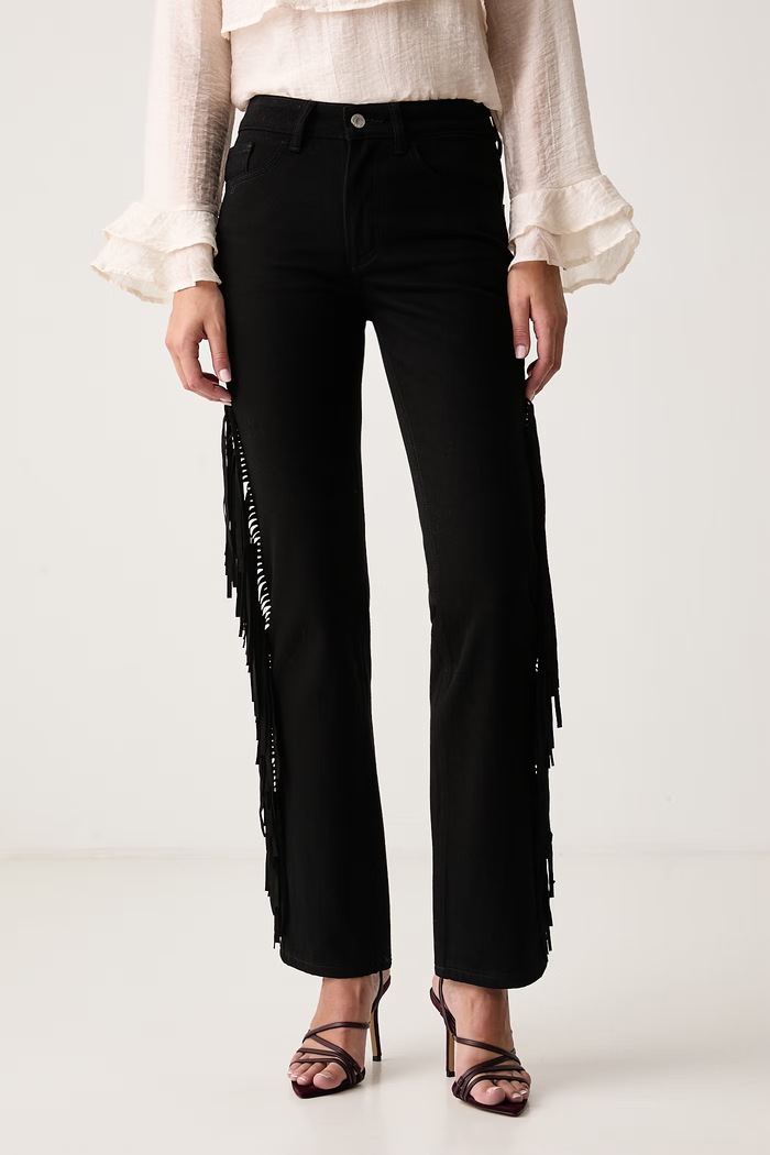Liu Jo Jeansy straight damskie czarny UF6226.D0393