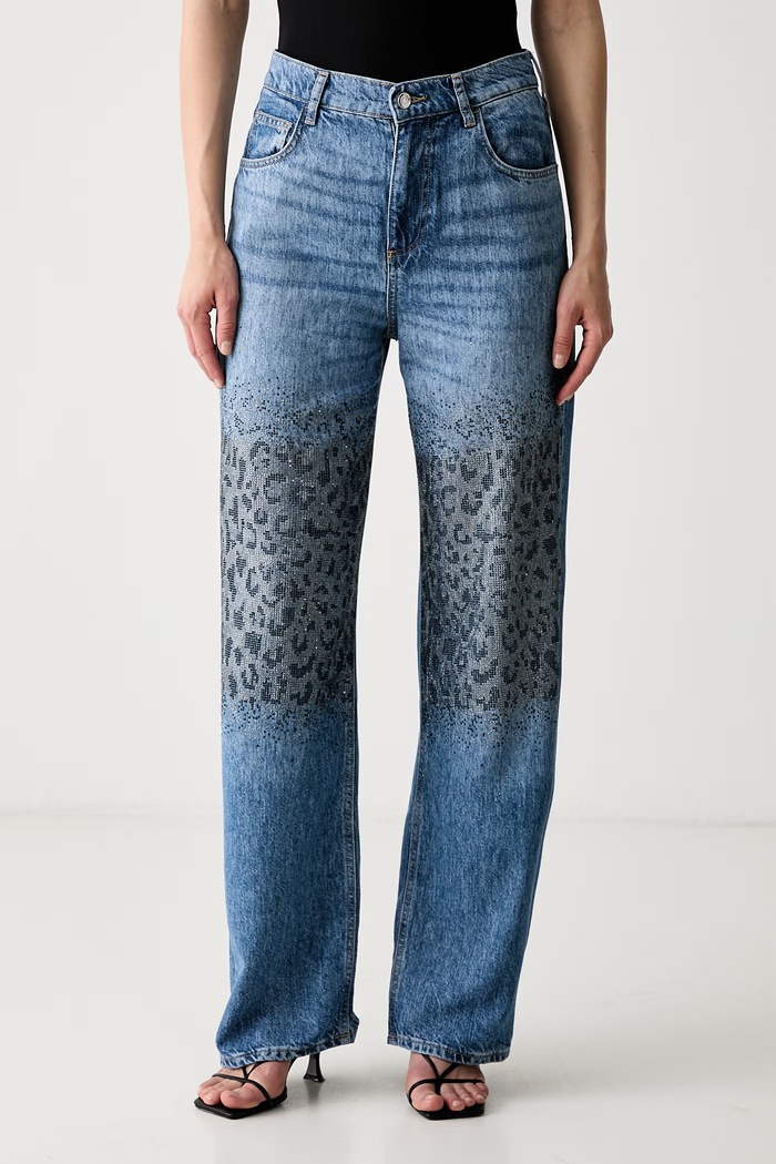 Liu Jo jeansy straight damskie niebieski UF6166.D0373