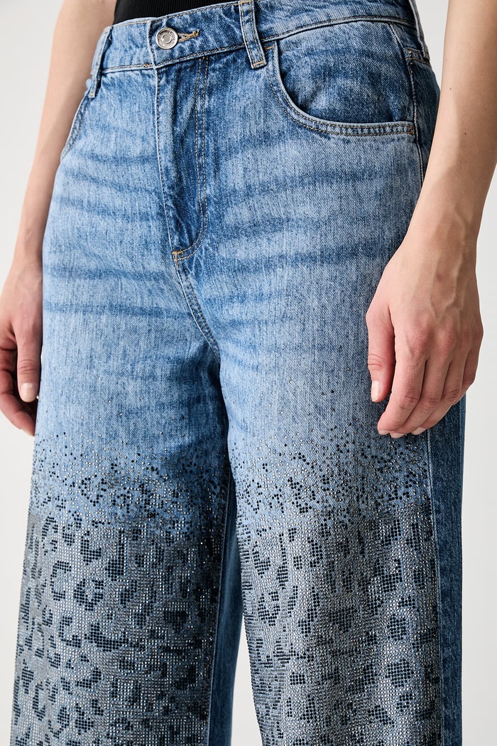 Liu Jo jeansy straight damskie niebieski UF6166.D0373