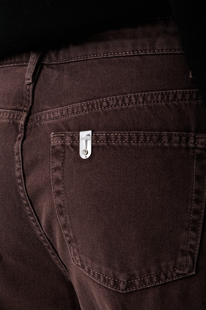 Liu Jo jeansy straight damskie UF6160.T581A brązowy