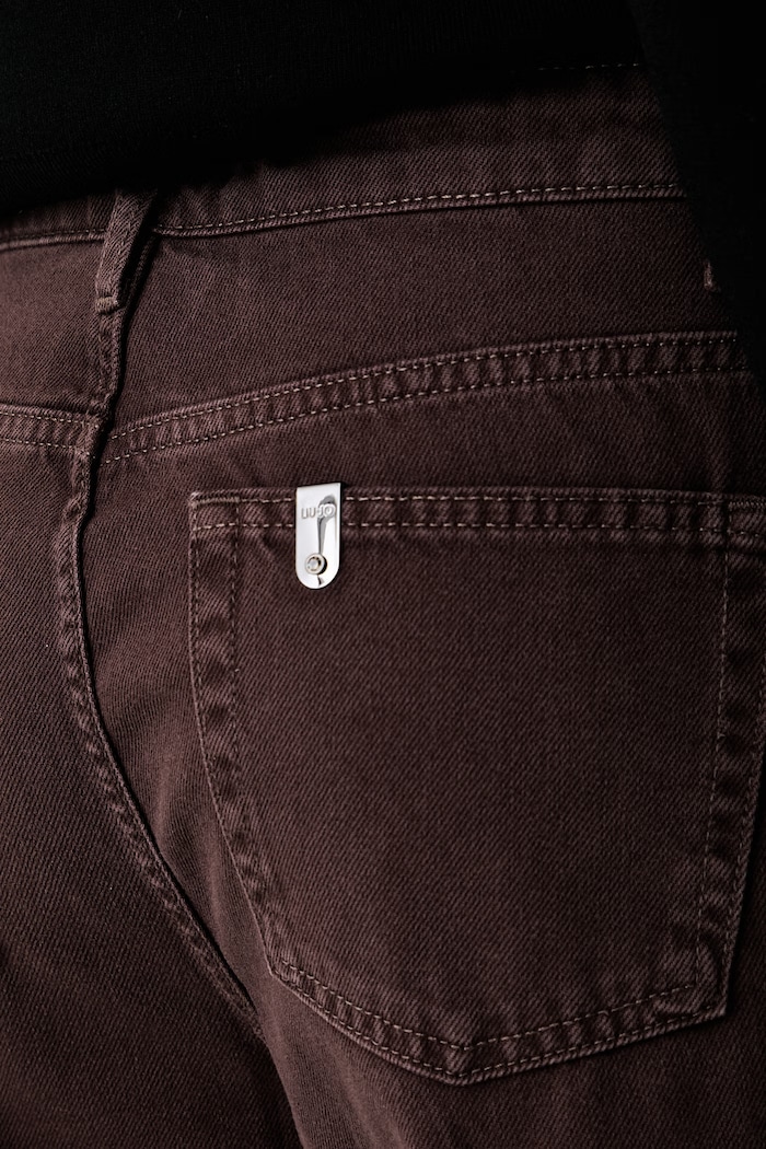 Liu Jo jeansy straight damskie UF6160.T581A brązowy