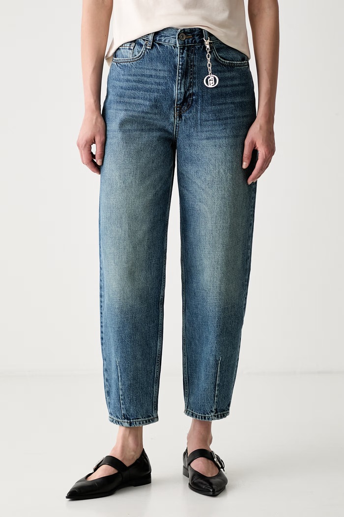 Liu Jo jeansy carrot damskie niebieski UF6159.D4854