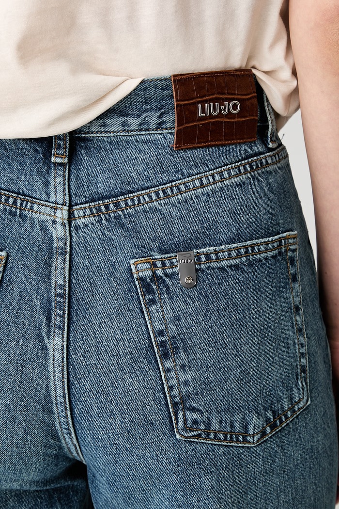 Liu Jo jeansy carrot damskie niebieski UF6159.D4854