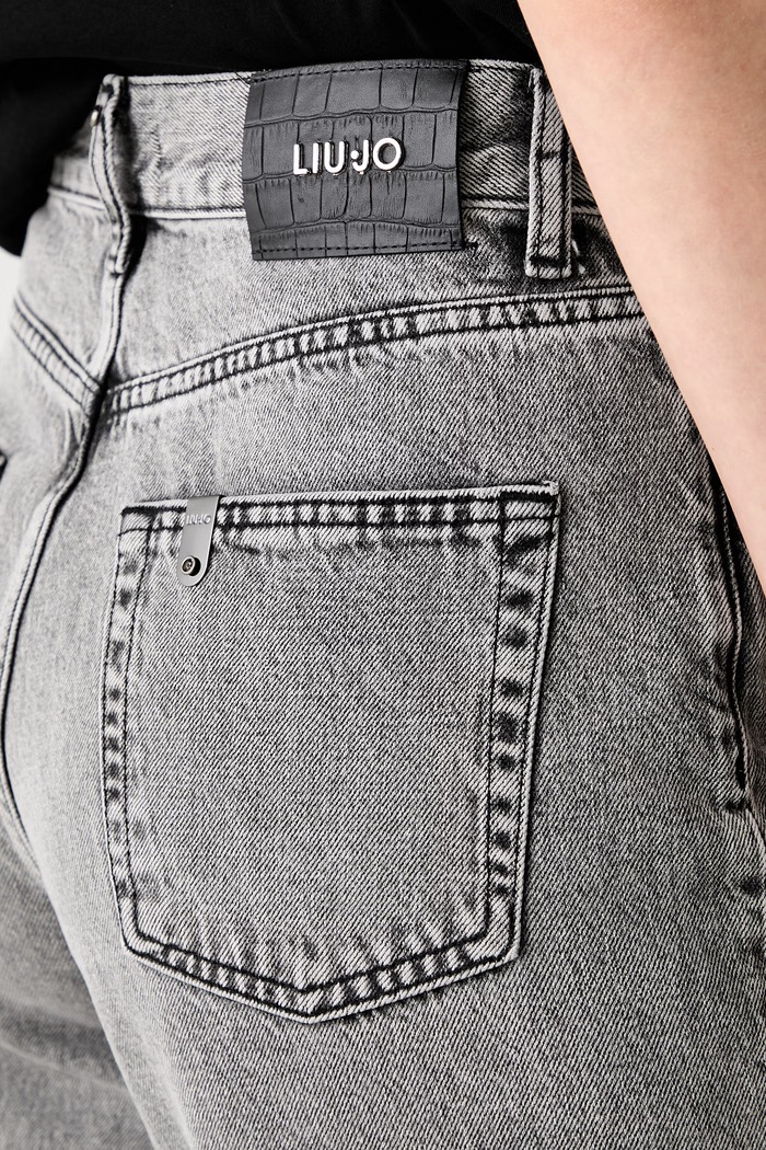 Liu Jo jeansy carrot damskie szary UF6159.D4854