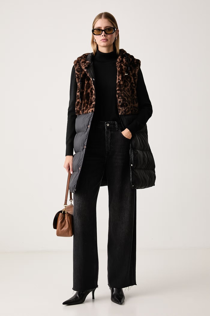 Liu Jo Jeansy straight damskie UF6135.D0415 czarny AW26
