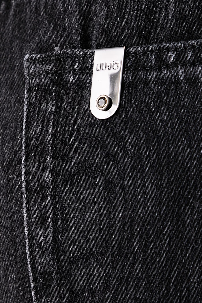Jeansy straight damskie Liu Jo czarny UF6135.D0415