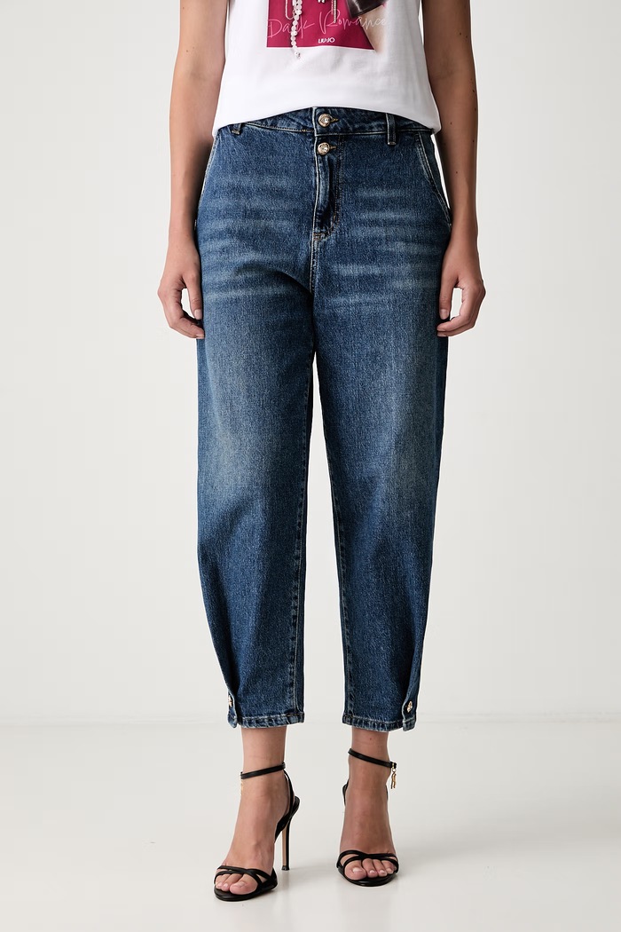 Liu Jo jeansy relaxed fit damskie niebieski UF6130.D0294