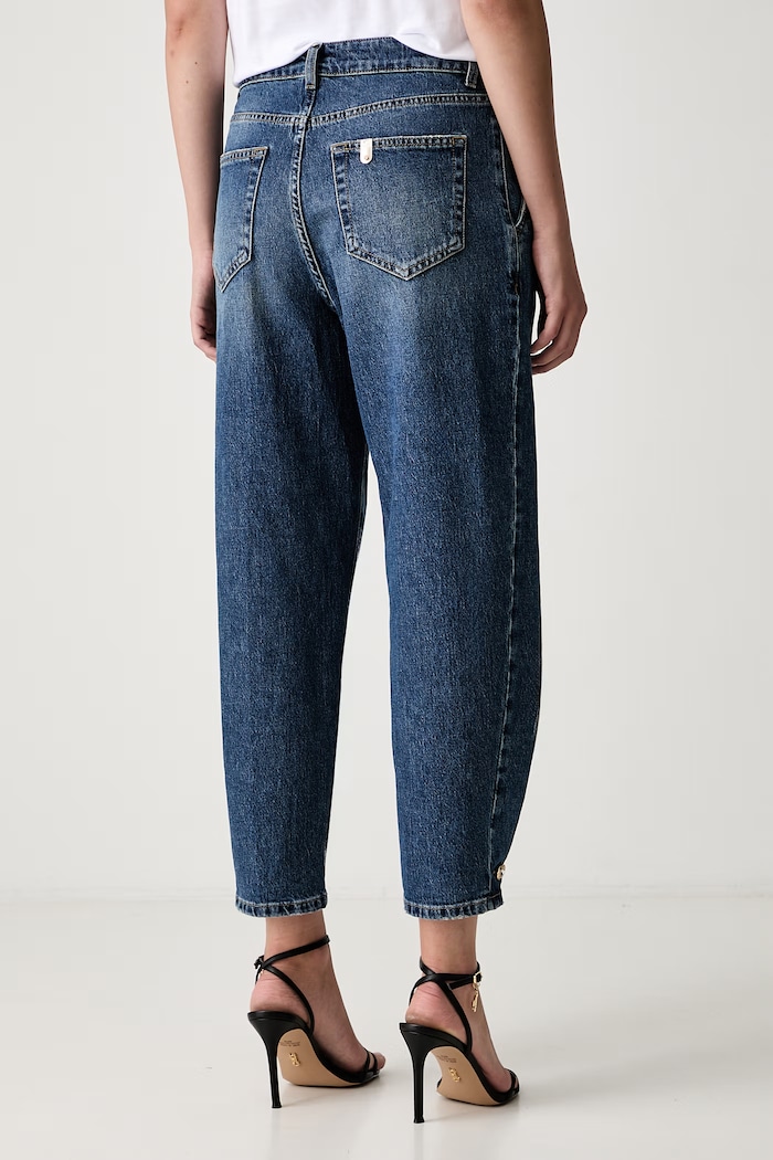 Odzież Liu Jo jeansy relaxed fit damskie UF6130.D0294 niebieski